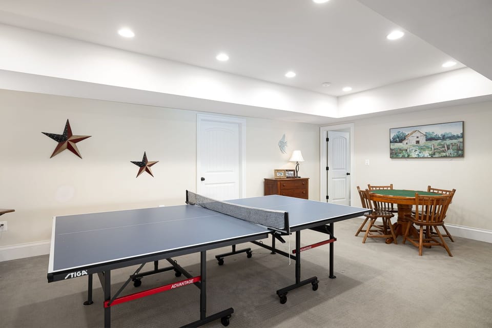Ping pong and poker table