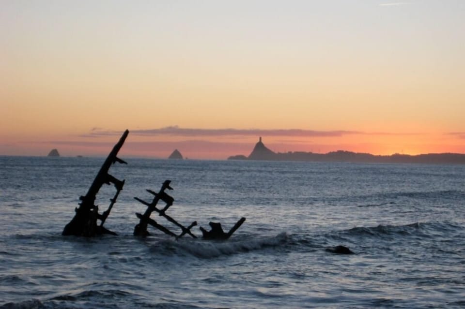 Walk down the beach and spot the shipwreck