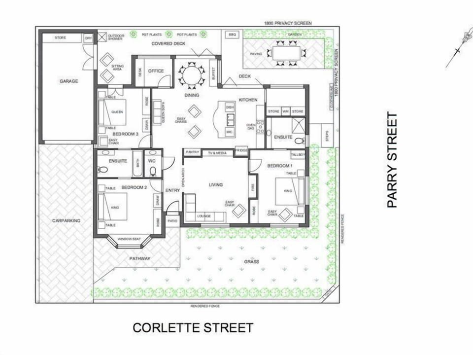 Plan Layout of the Diamond Chalet