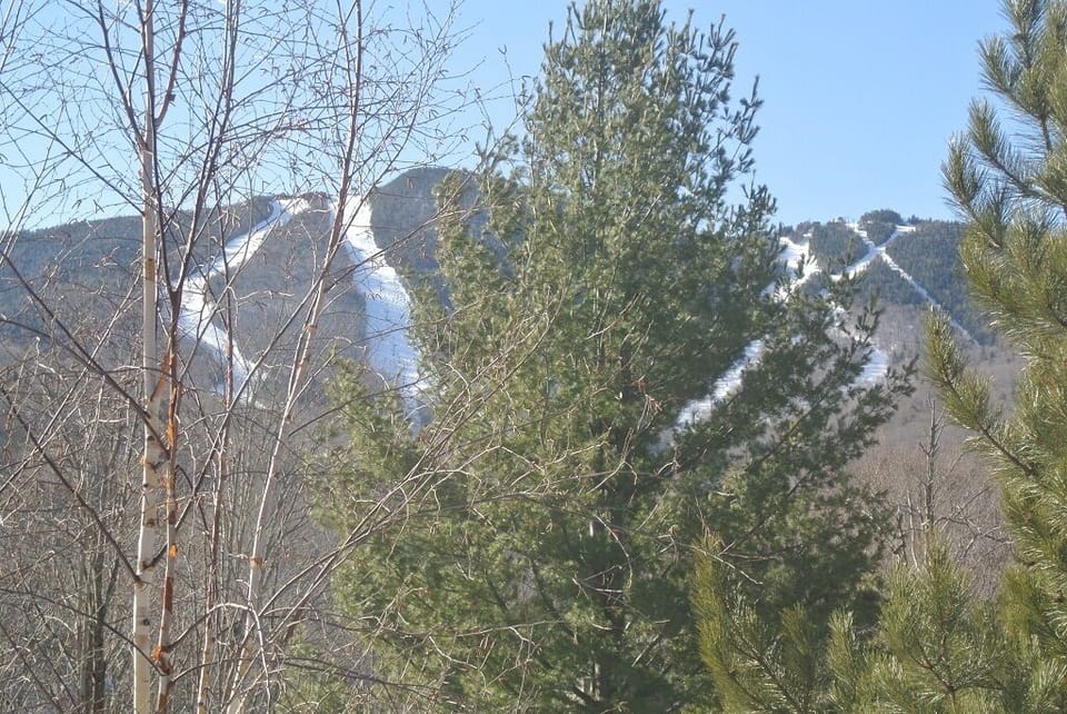 View of Loon Mt and trials from inside the Townhouse