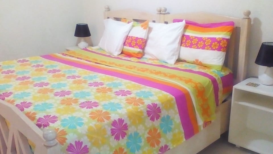 Comfortable King size bed in bedroom (separates into two twins upon request).