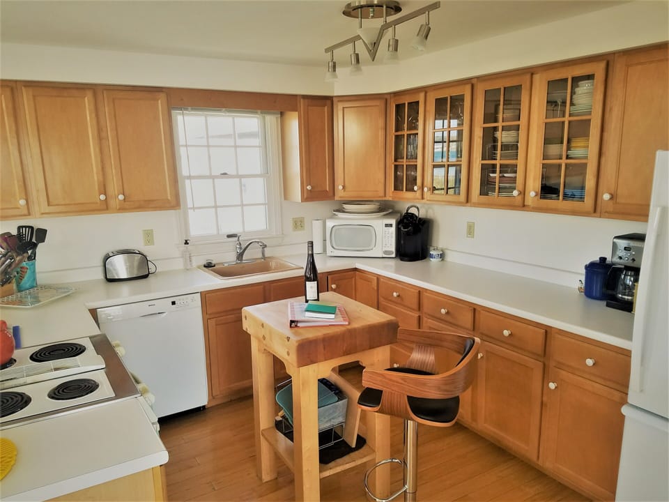 Kitchen, fully equipped for breakfast, lunch, dinner and grilling.  