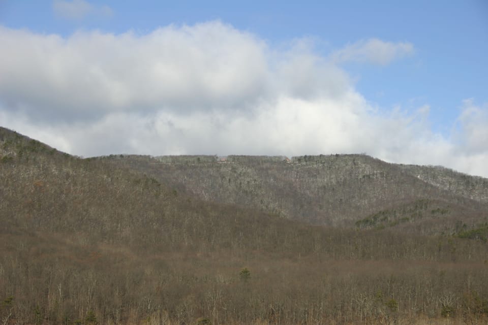 View of the Cabin from the Valley. Ours is on the right.