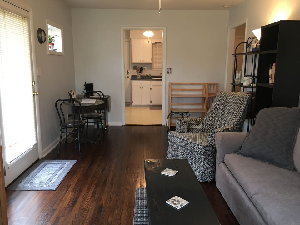 Hardwood floors and lots of natural light