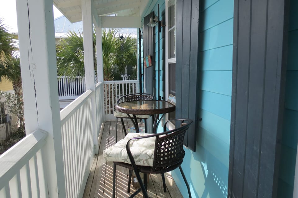 Enjoy your morning coffee out on the balcony