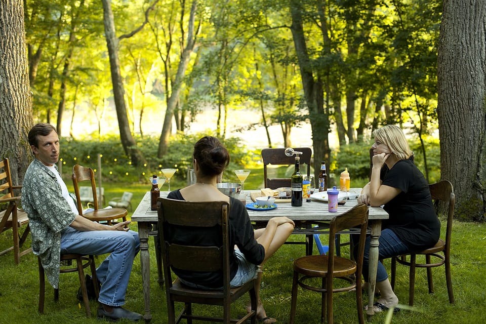 backyard, facing river