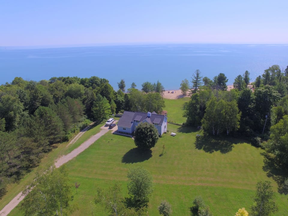 Aerial view of the property