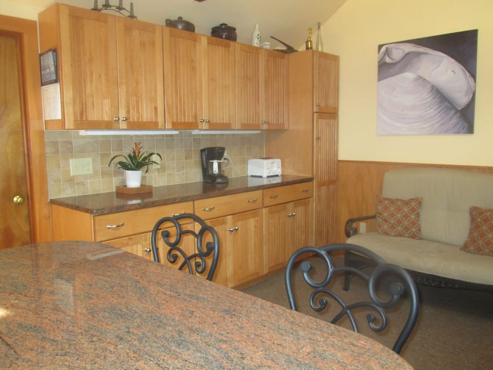 A fully equipped kitchen with all the modern conveniences