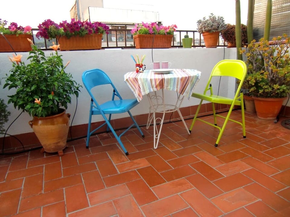Private terrace, perfect to enjoy Barcelona's weather