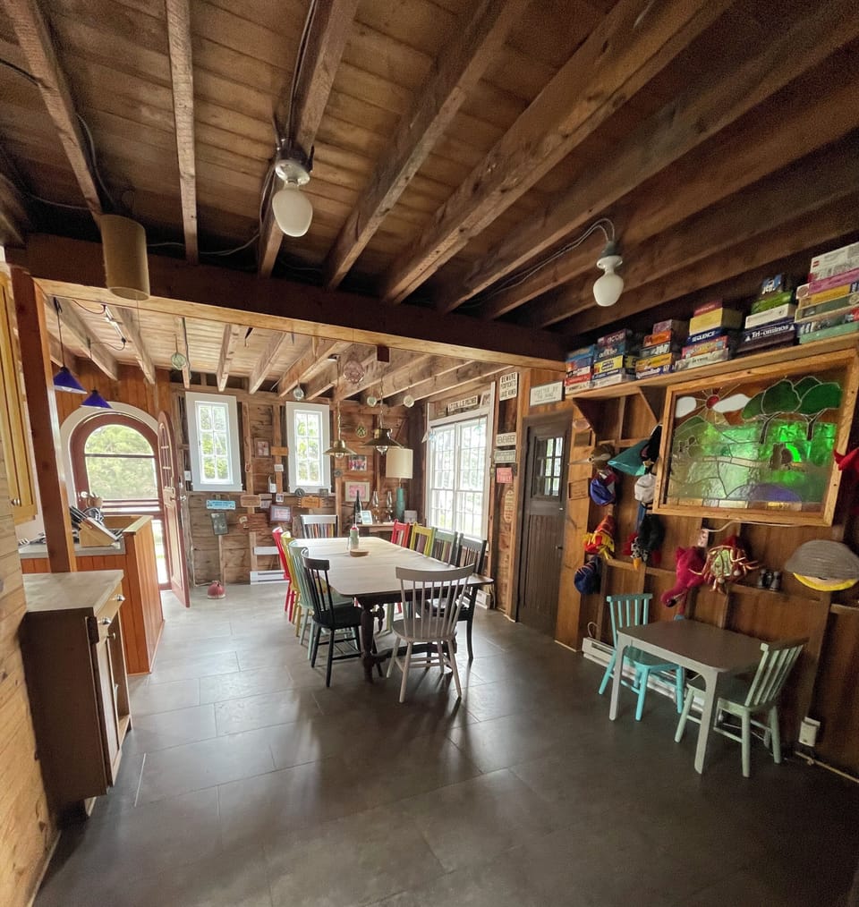 Dining area - great spot to play all the games and puzzles available