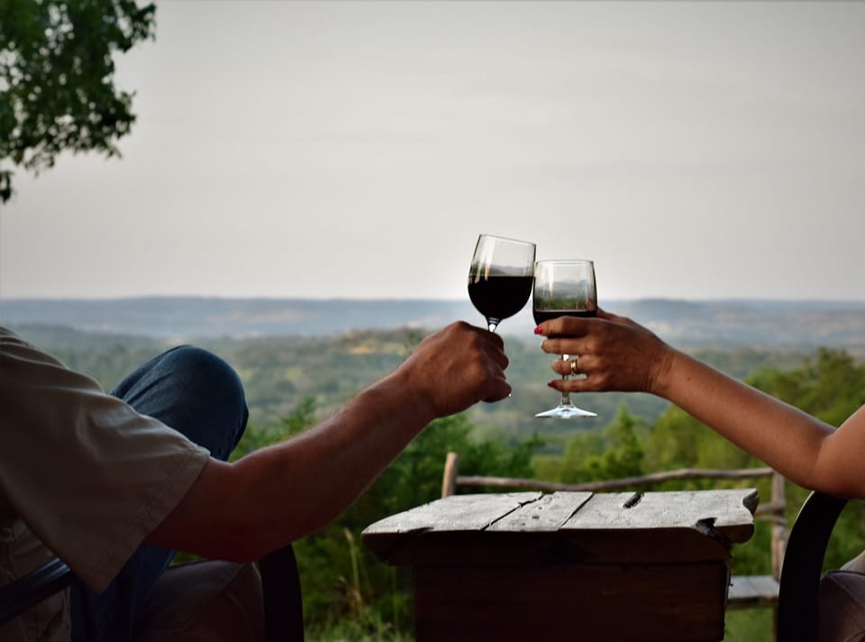 Enjoy wine and views