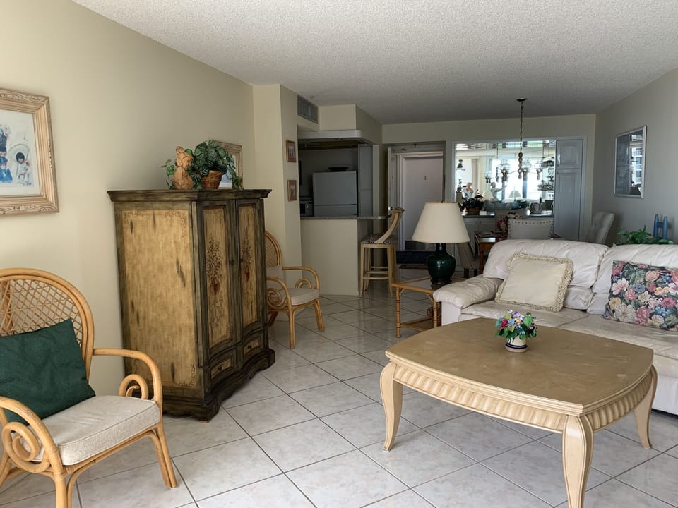 View from Balcony through Living and Dining Areas