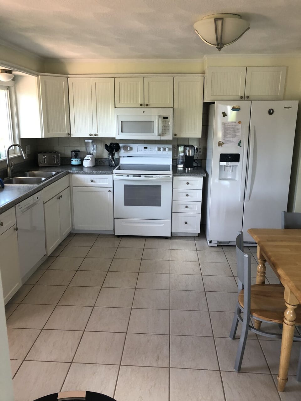Large kitchen with extra seating