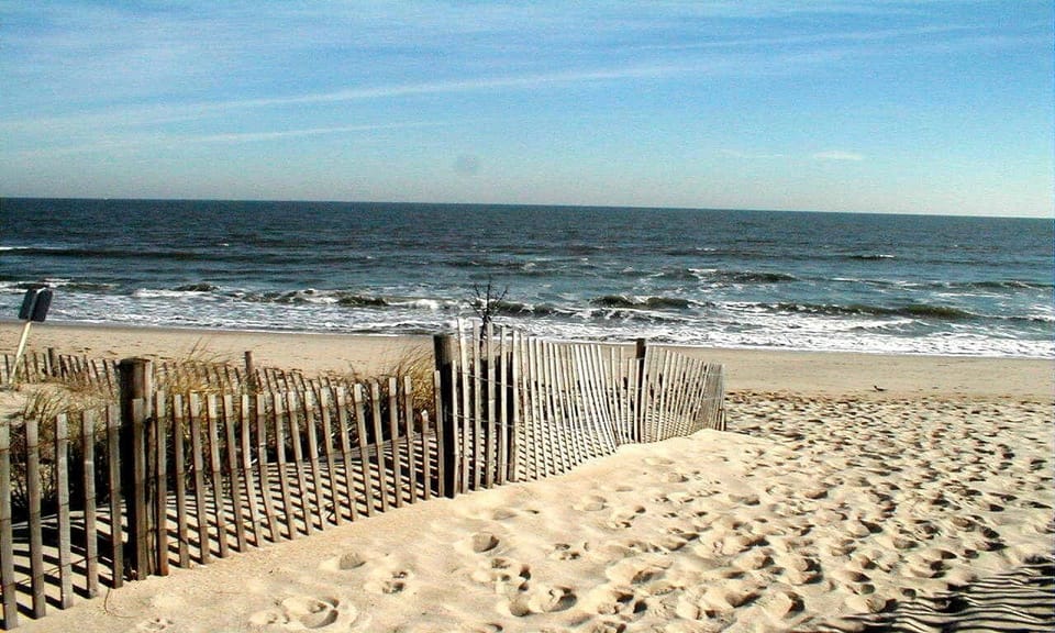 Beach on our street.   We are literally a 2 minute walk from the beach.
