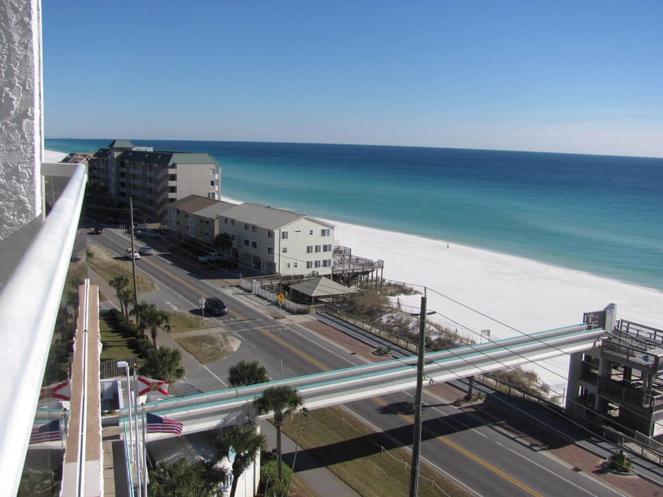 View from the private balcony.  Surfside walk way to beach