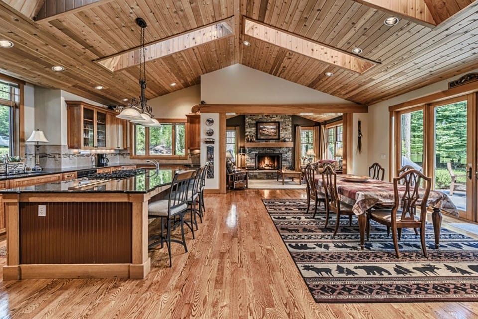 Dining area is large enough for the entire family.