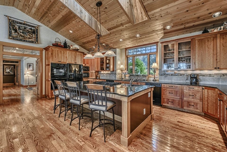 Kitchen is equipped with everything a chef requires, including over 40 spices. 
