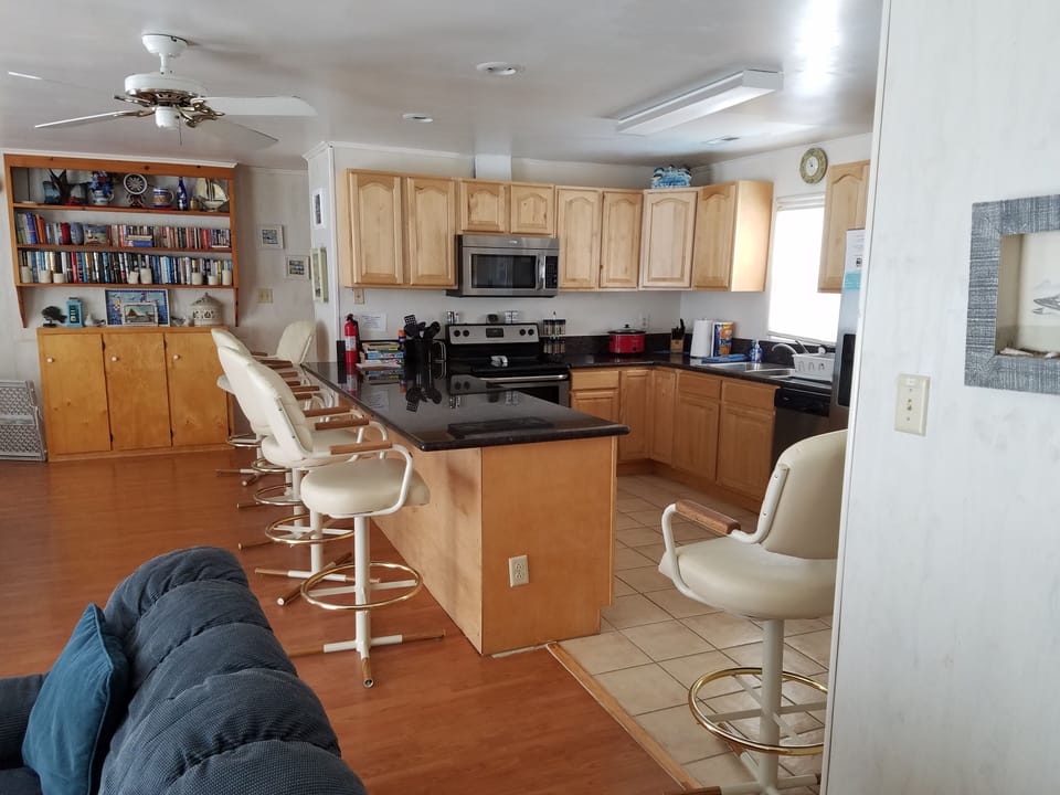 Upstairs kitchen and Bar