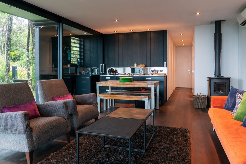 TV, fireplace, DVD player, video library