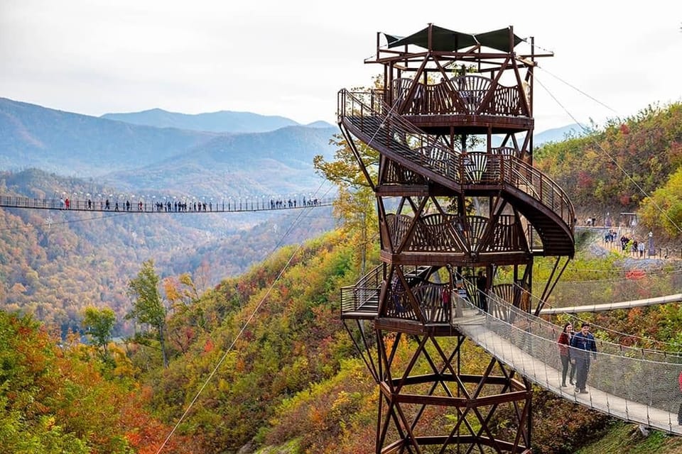 On the way to the Sky Bridge in Gatlinburg
