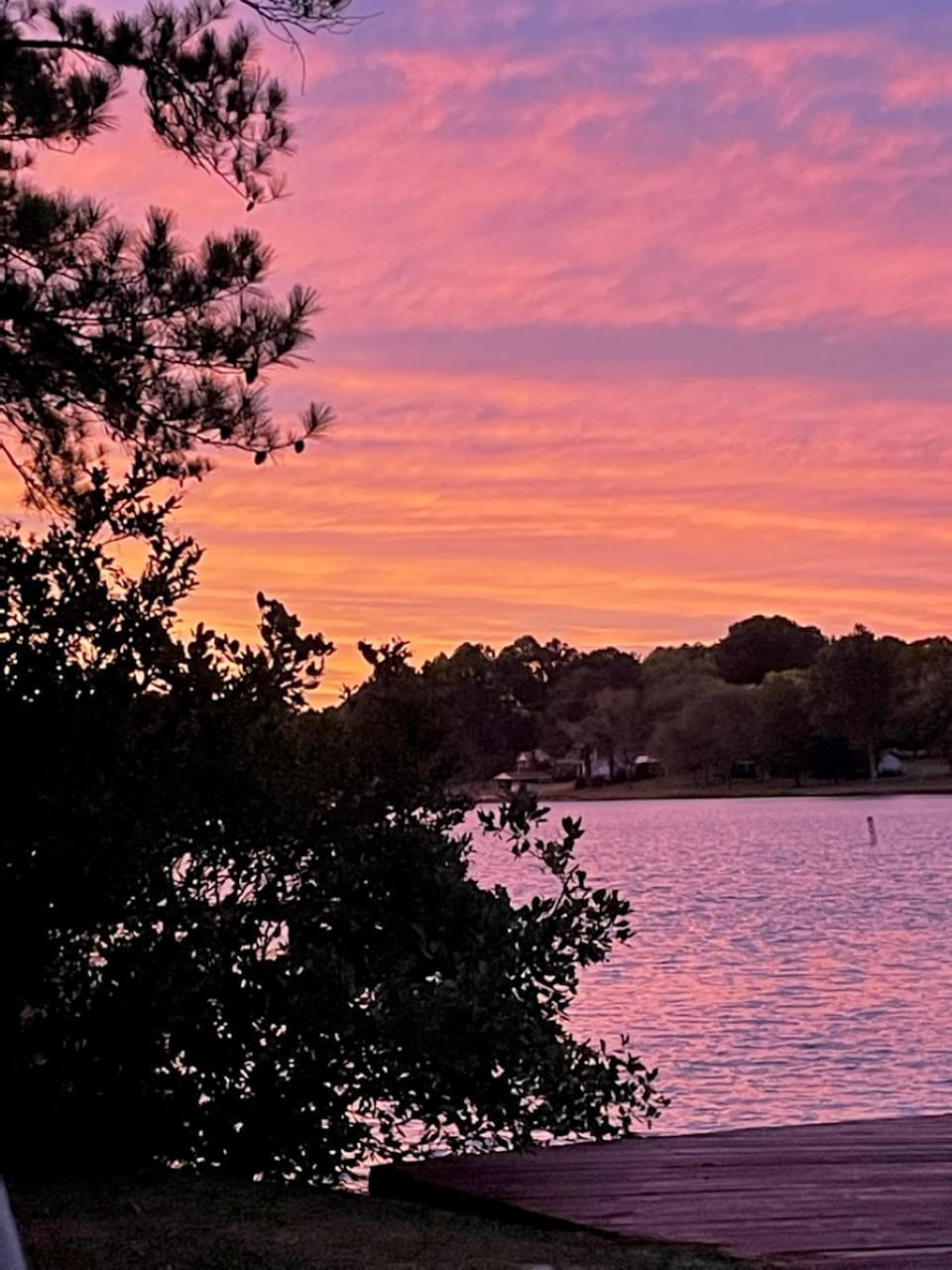 Picture of the lake from our yard.