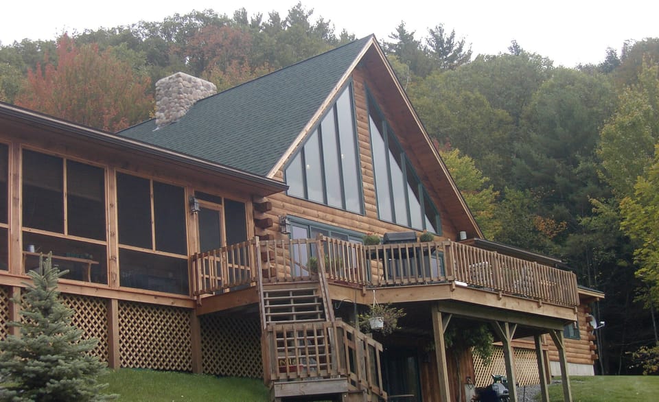 House showing 2 of the 3 decks