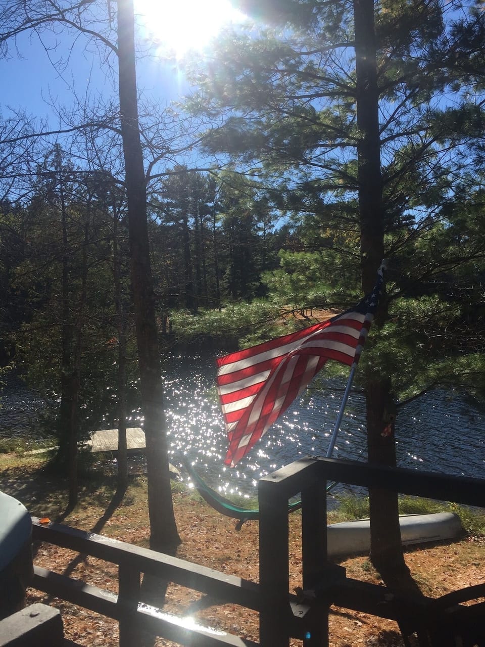 Sunny morning from our deck.