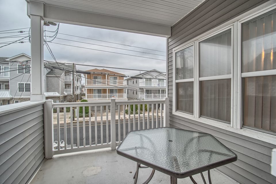 Enjoy your coffee or read a book outside on the balcony. (Chairs not  shown)