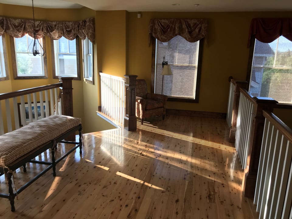 Balcony seating, great place to relax and read a book.