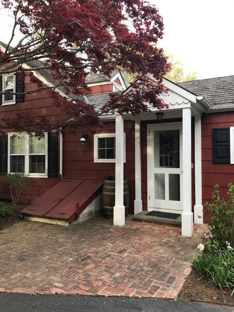 Driveway entrance to home.  