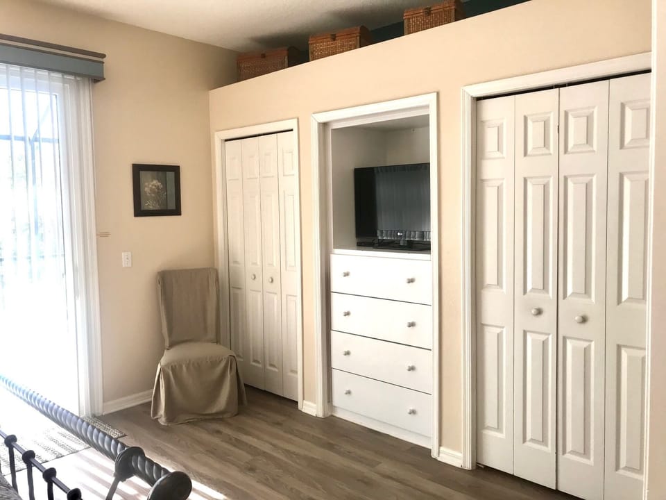 Master bedroom closets and storage space