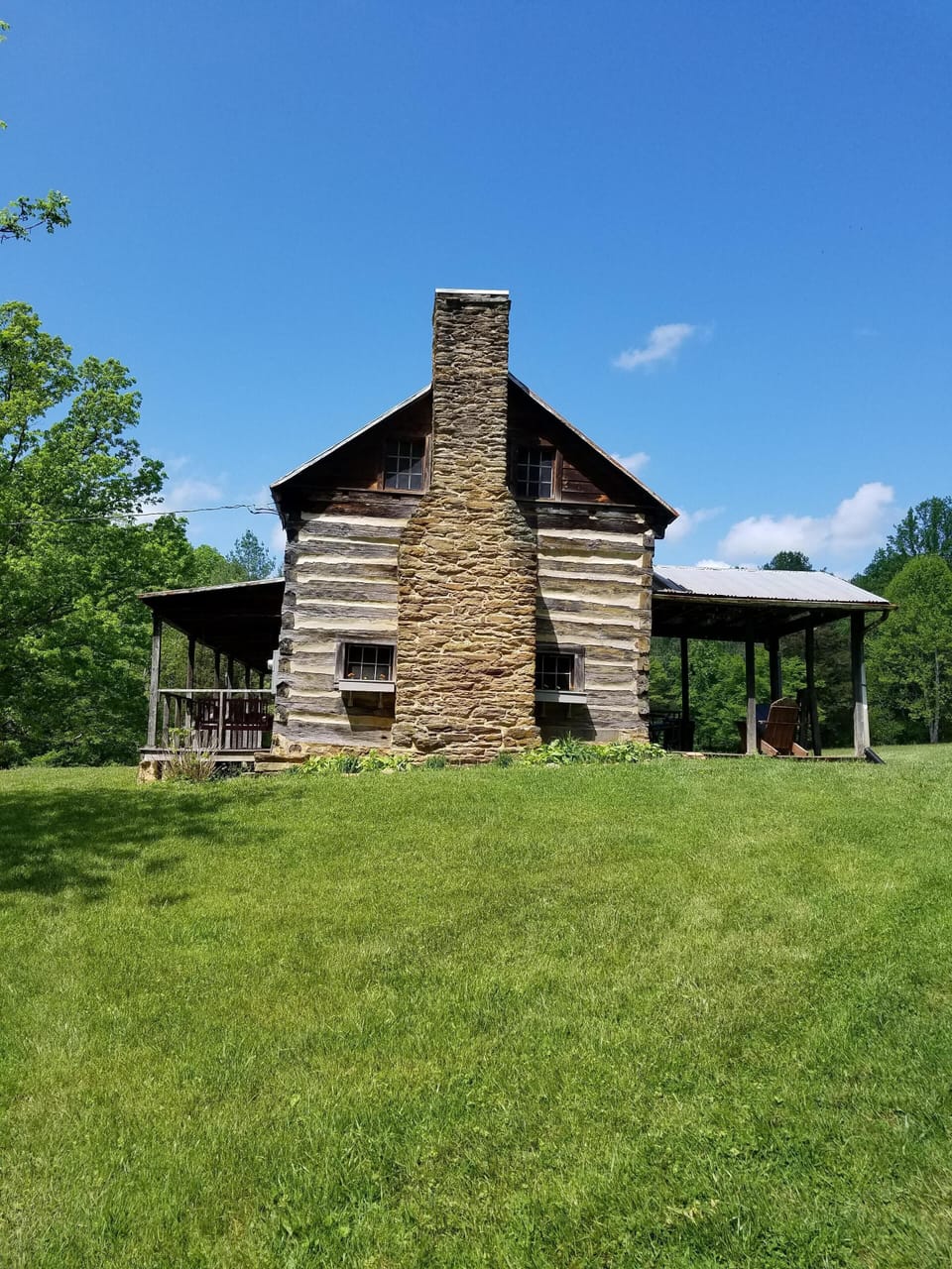 Side view of cabin