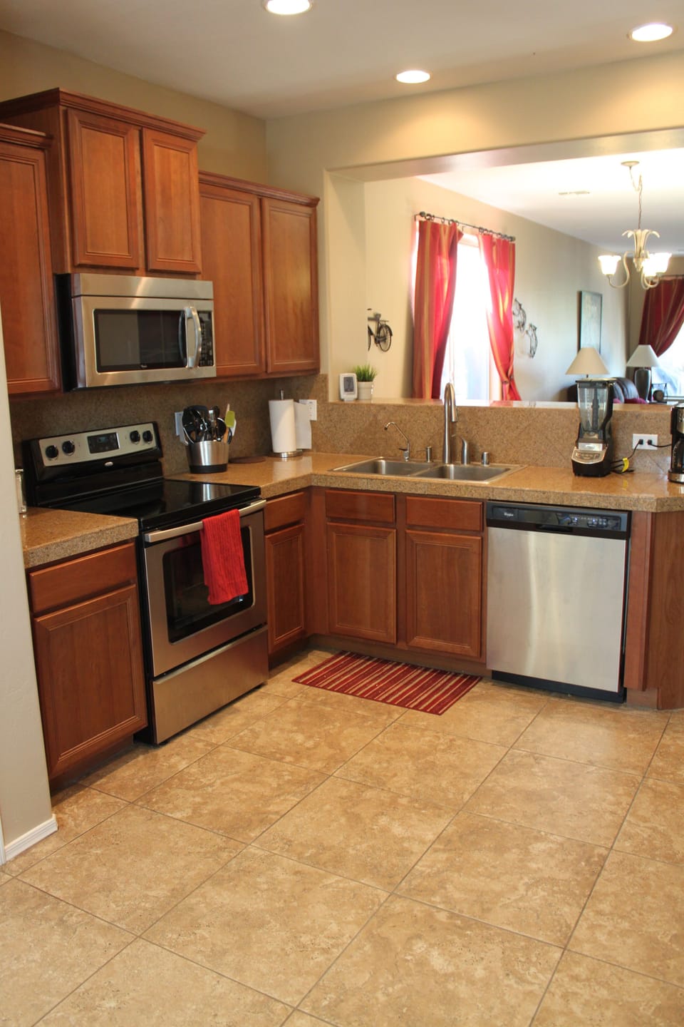 All new stainless steel appliances and fully equipped kitchen.