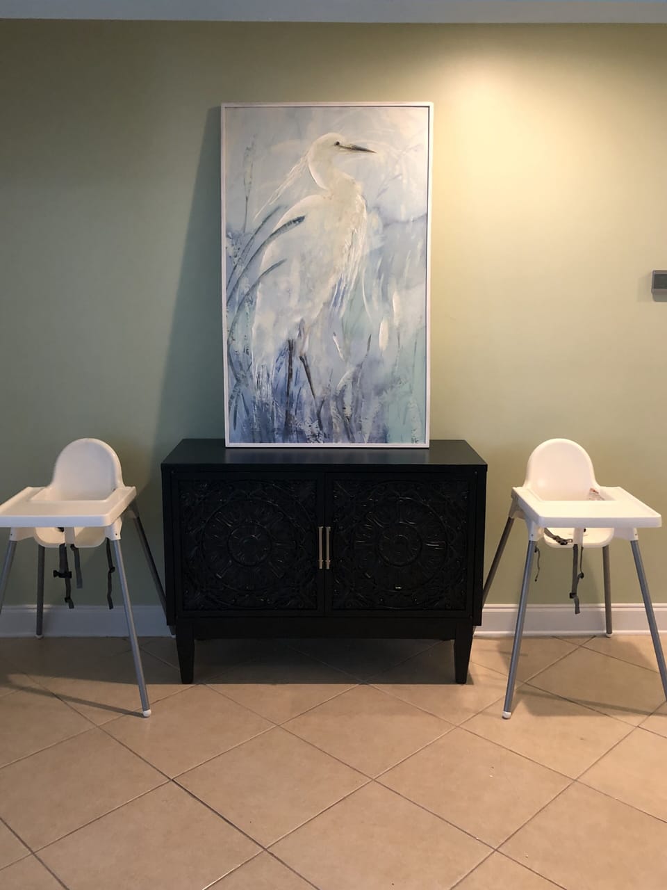 Two high chairs provided.