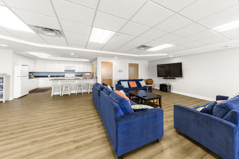 Flat-screen TV, Netflix, DVD player, streaming services