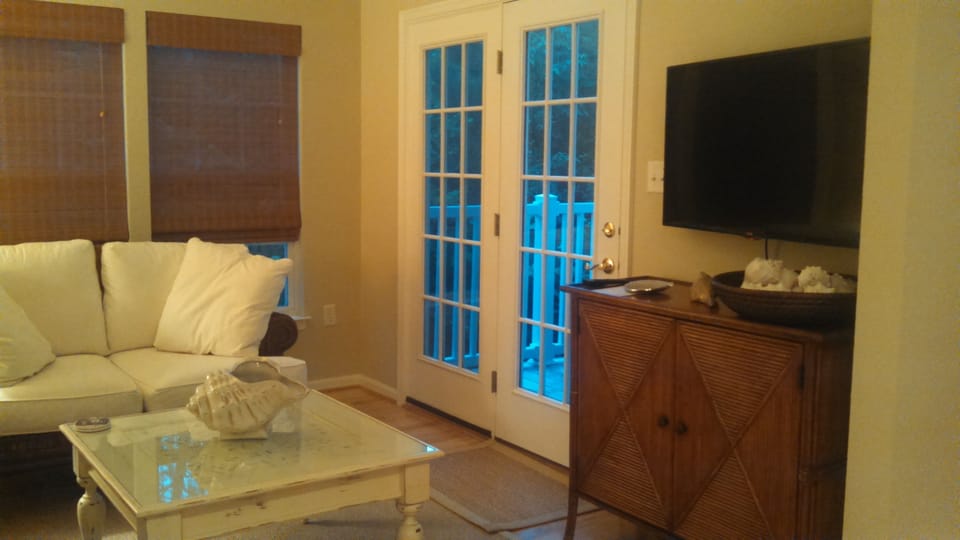 Sunroom with 42 inch flat screen TV