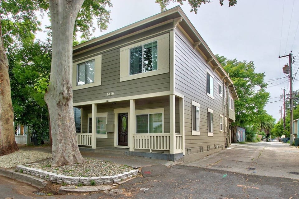 A charming refreshed historic façade and secure parking around back.