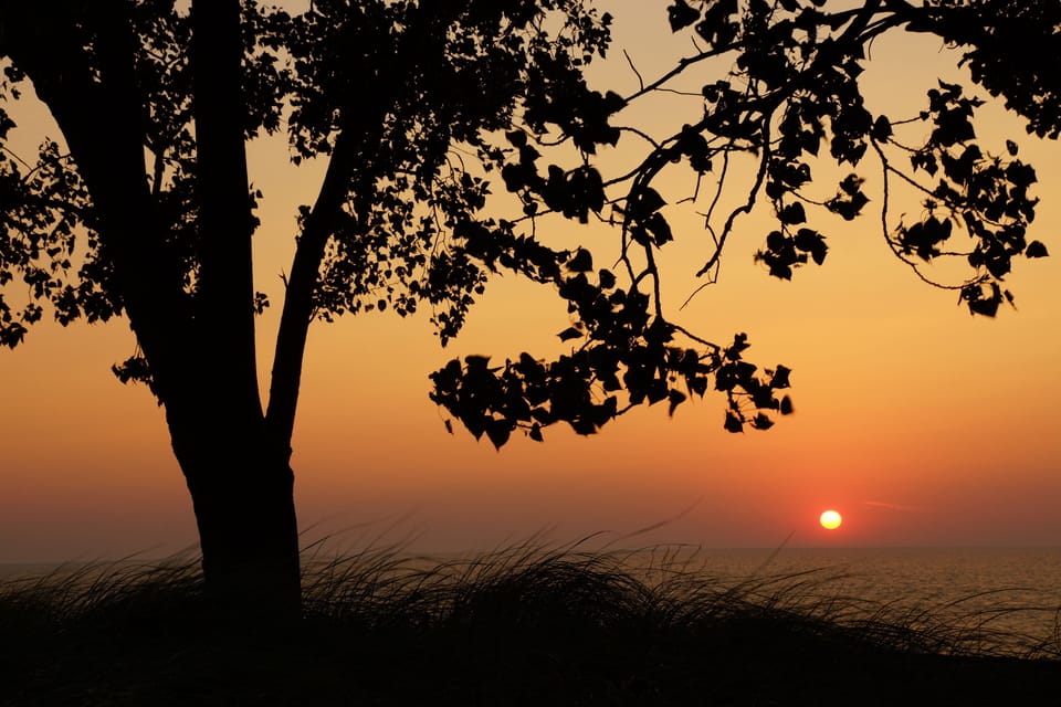 Beautiful sunset at Oval Beach ending another great day. 