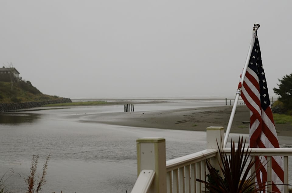 Joe Creek and ocean beyond.