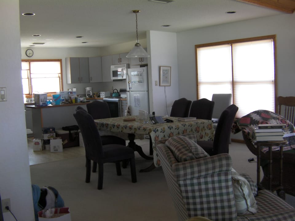 dining and kitchen area