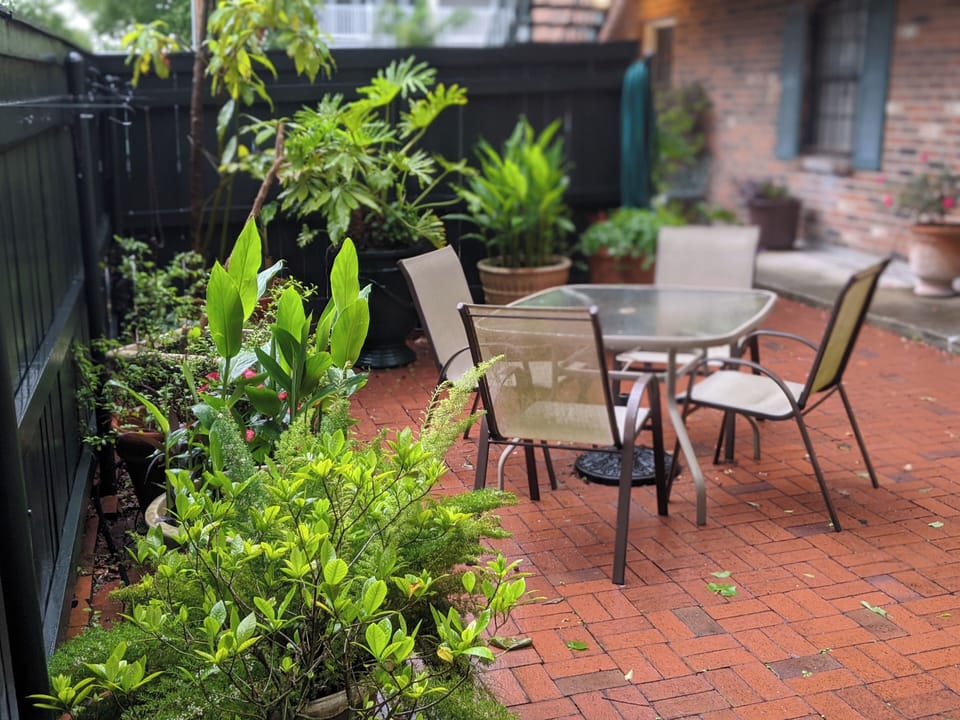 Sip your coffee in one of our shared courtyards.