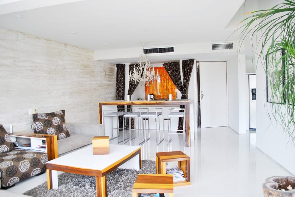 living room of 4 bedroom unit.