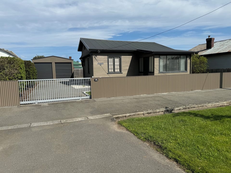 Secure yard with sliding gate
