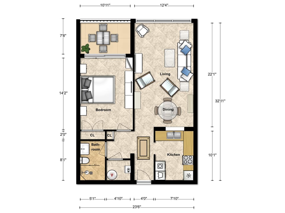 Open floor plan provides panoramic ocean views from every room except bathroom