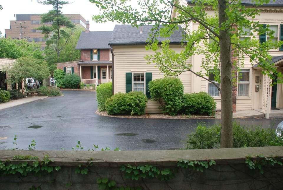 Standing on the back porch, this is the view looking west. Nice neighborhood!
