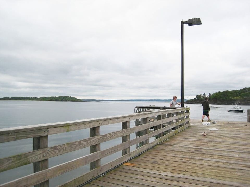 Fishing off the dock