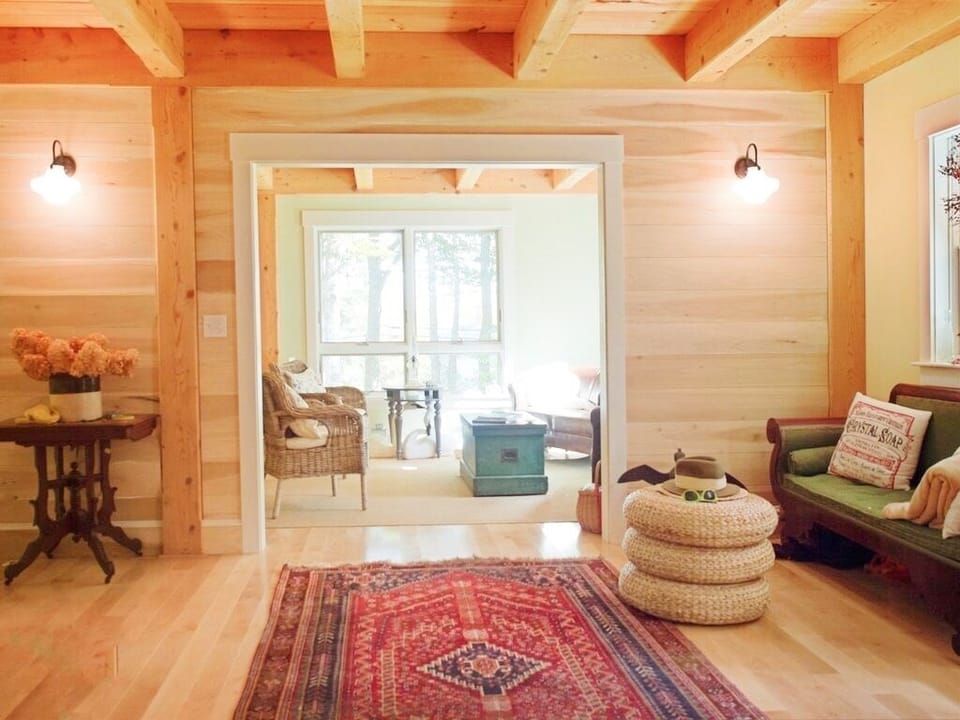 Open plan hall leads to a relaxing lounging area We call it the "Away Room"