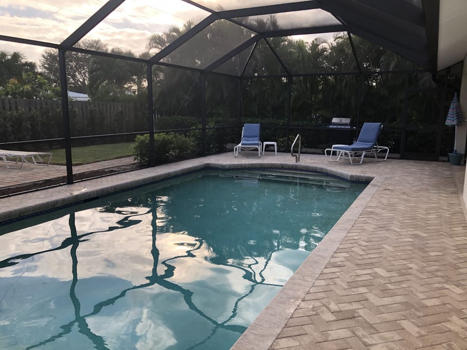 Brand new paver deck! Water always 85 degrees and crystal clear. 