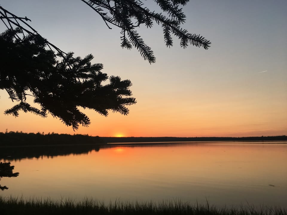 Sunset view from beach.