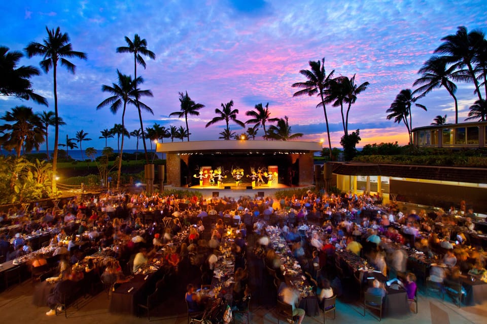 Outdoor banquet area